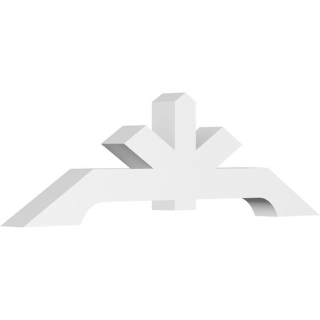 Ekena Millwork Vanguard Architectural Grade PVC Gable Bracket, 84"W x 24 1/2"H x 6"D x 6"F, 7/12 Pitch GBP084X25X0606VAN00